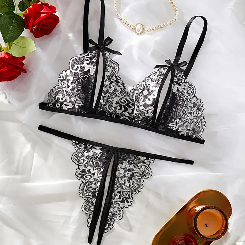검은 뜨거운 Crotchless 섹시한 여성 레이스 란 - Sheer Bra Lace 리뷰 및 가격