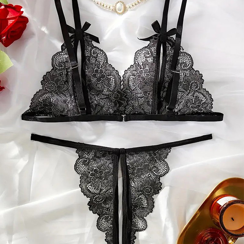 검은 뜨거운 Crotchless 섹시한 여성 레이스 란 - Sheer Bra Lace 리뷰 및 가격