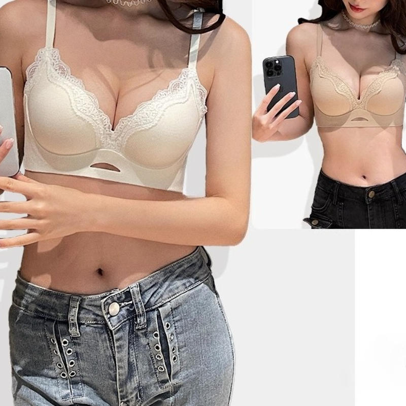 우아한 무광 레이스 브라렛 AB컵, 무선 푸쉬업 브라  - T Shirt Bra Seamless 리뷰 및 가격