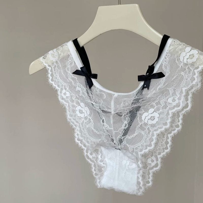 여성용 귀여운 리본 프렌치 시스루 레이스 브라 와이어프 - Sheer Bra Lace 리뷰 및 가격